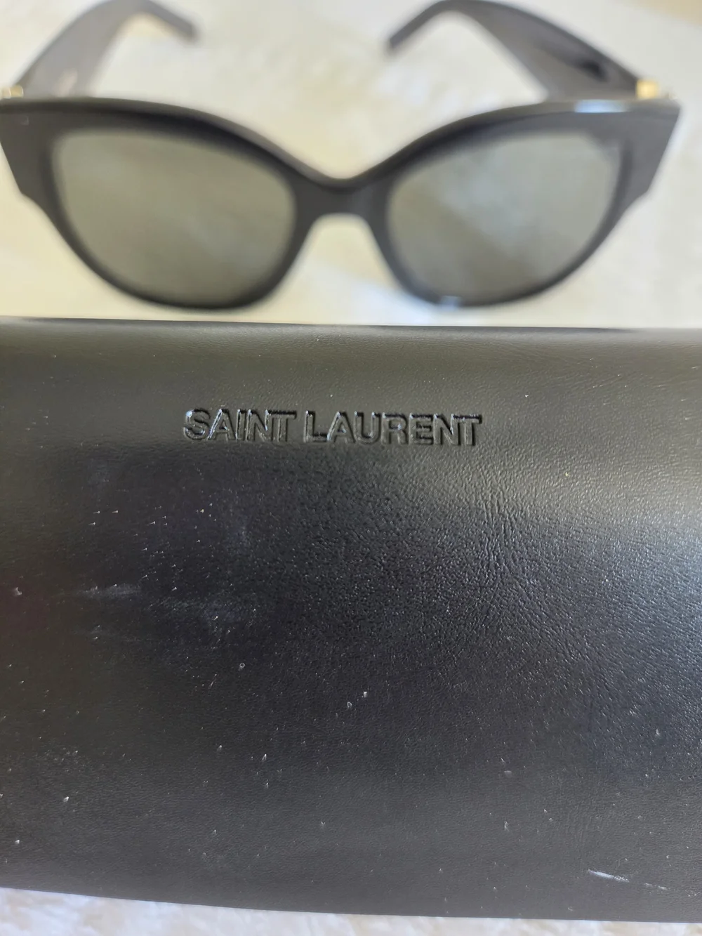 Authentic YSL Classic Cat-Eye Black Sunglasses for Women